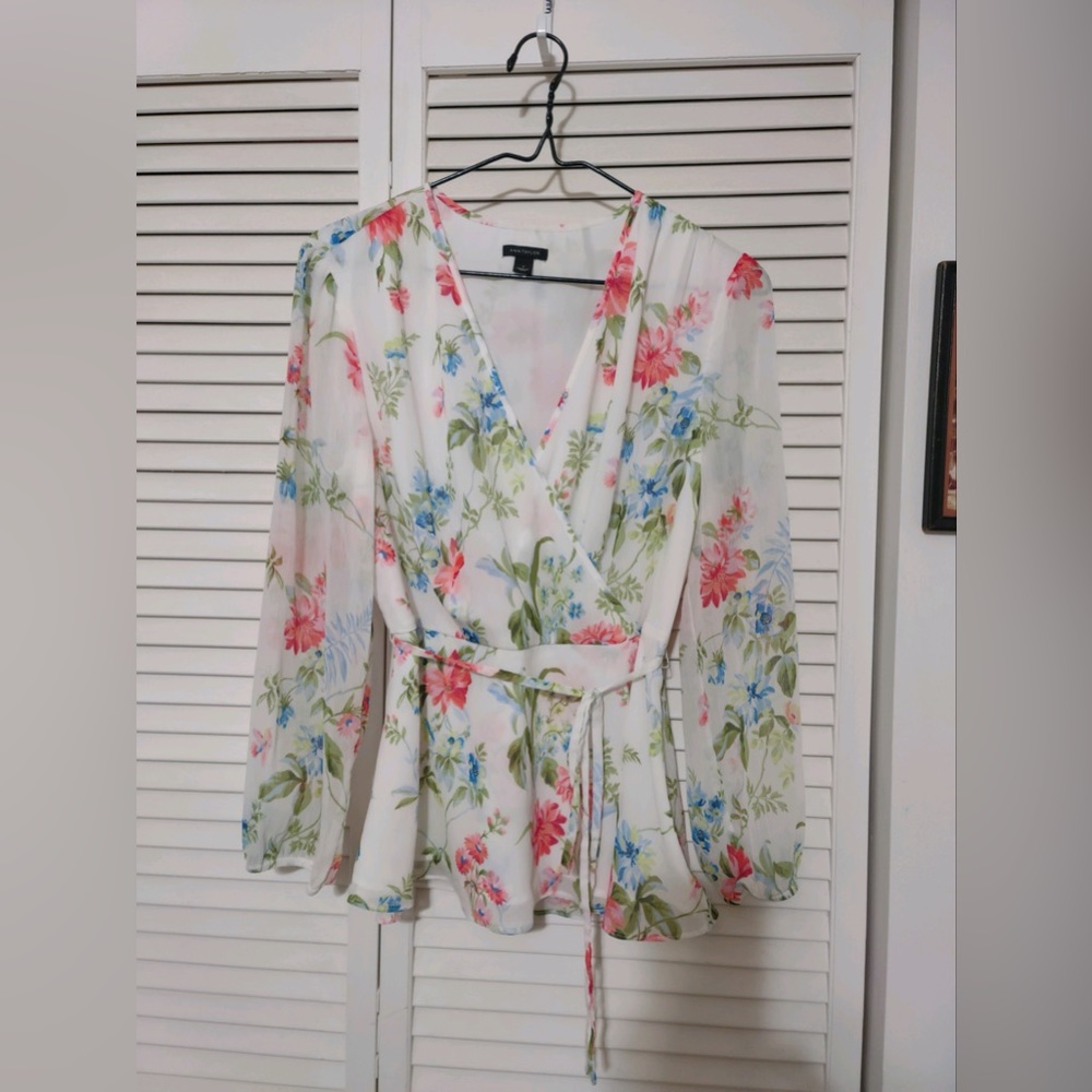 Ann Taylor Floral Robe See through